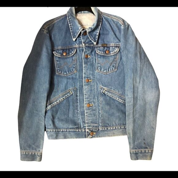 Womens 70’s vintage Wrangler trucker jacket with no lining - Picture 2 of 14